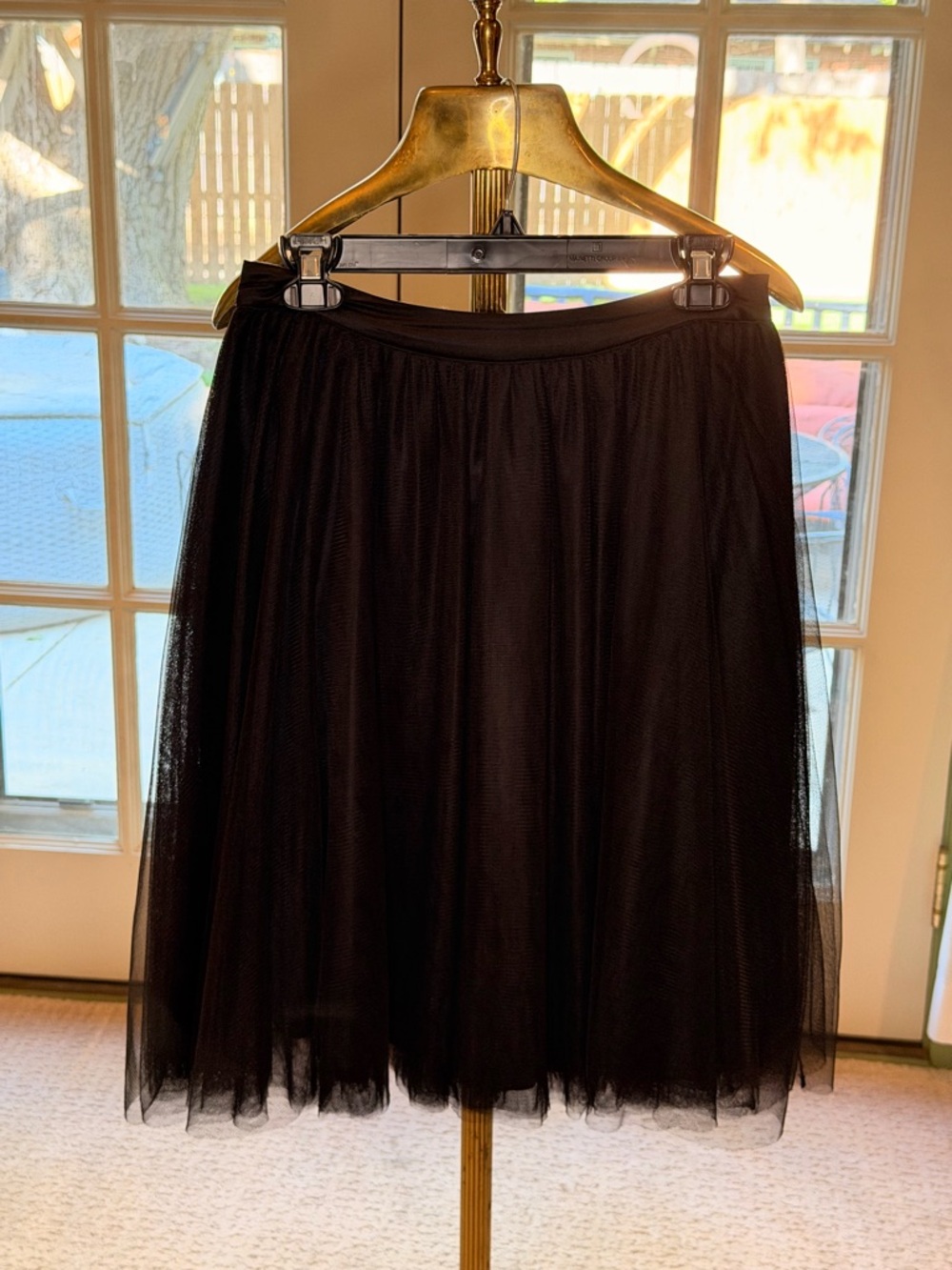 Classic Black Midi Tulle Skirt